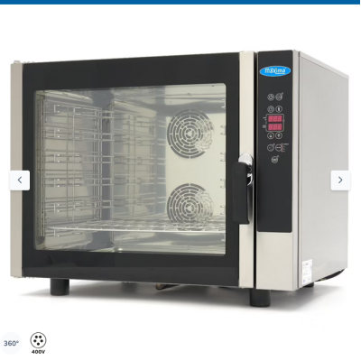  Φούρνος συνδυασμένου ατμού - Χωράει 6 δίσκους (1/1 GN / 60 x 40 cm) - Ψηφιακή οθόνη - 400V